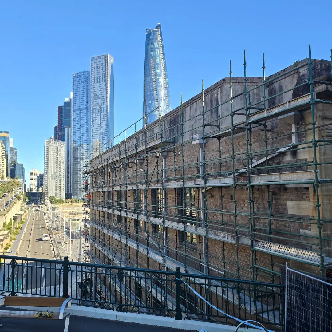 Scaffolder on a commercial building site