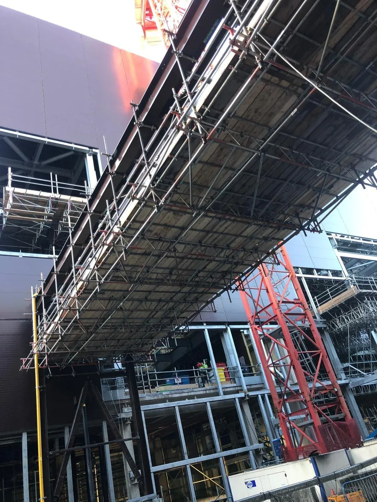 Tube and coupler scaffold installed at a BCB industrial site