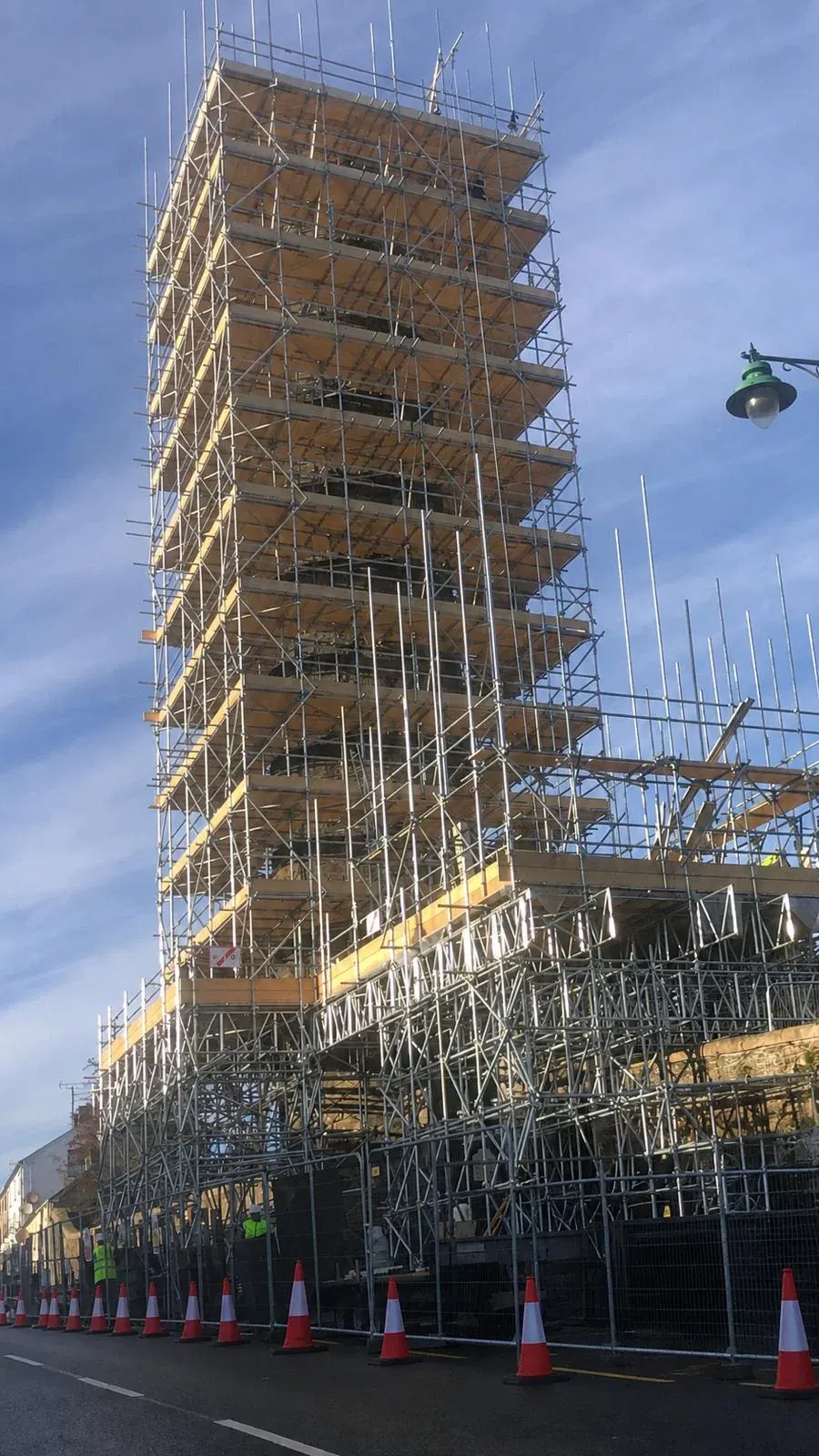Tube and coupler scaffold on a BCB commercial project