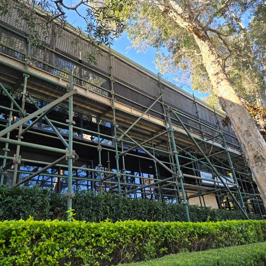 Kwik Stage scaffold for a facade window replacement in Alexandria, NSW