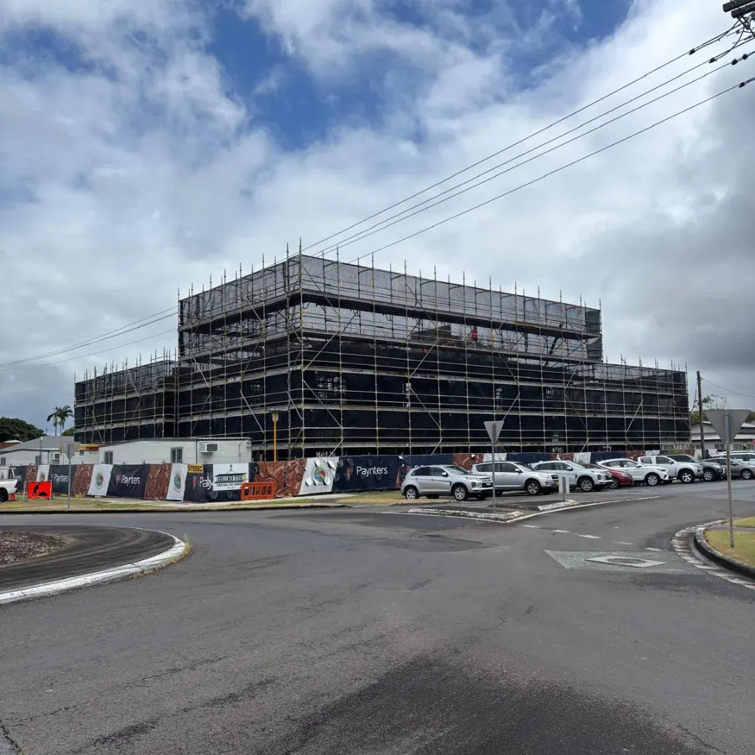 Kwik Stage scaffold on a regional NSW project in Ballina