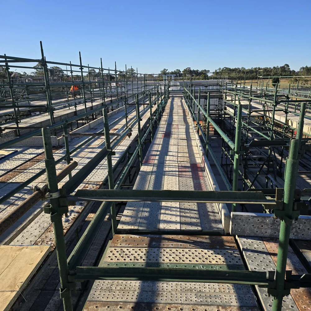 Scaffolder working on a civil infrastructure site