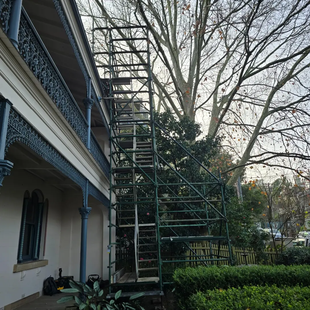 Alloy stair access system installed at a heritage property in Glebe, NSW