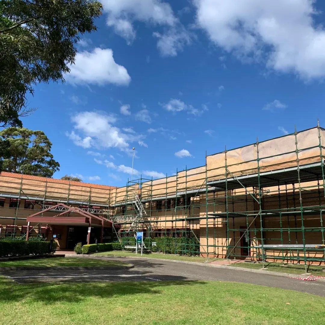 Stair access scaffold at Randwick Army Barracks