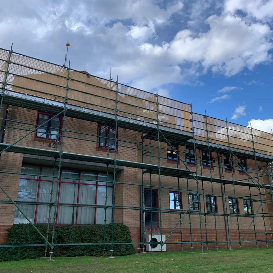 Site hoarding and scaffold access at Randwick Army Barracks