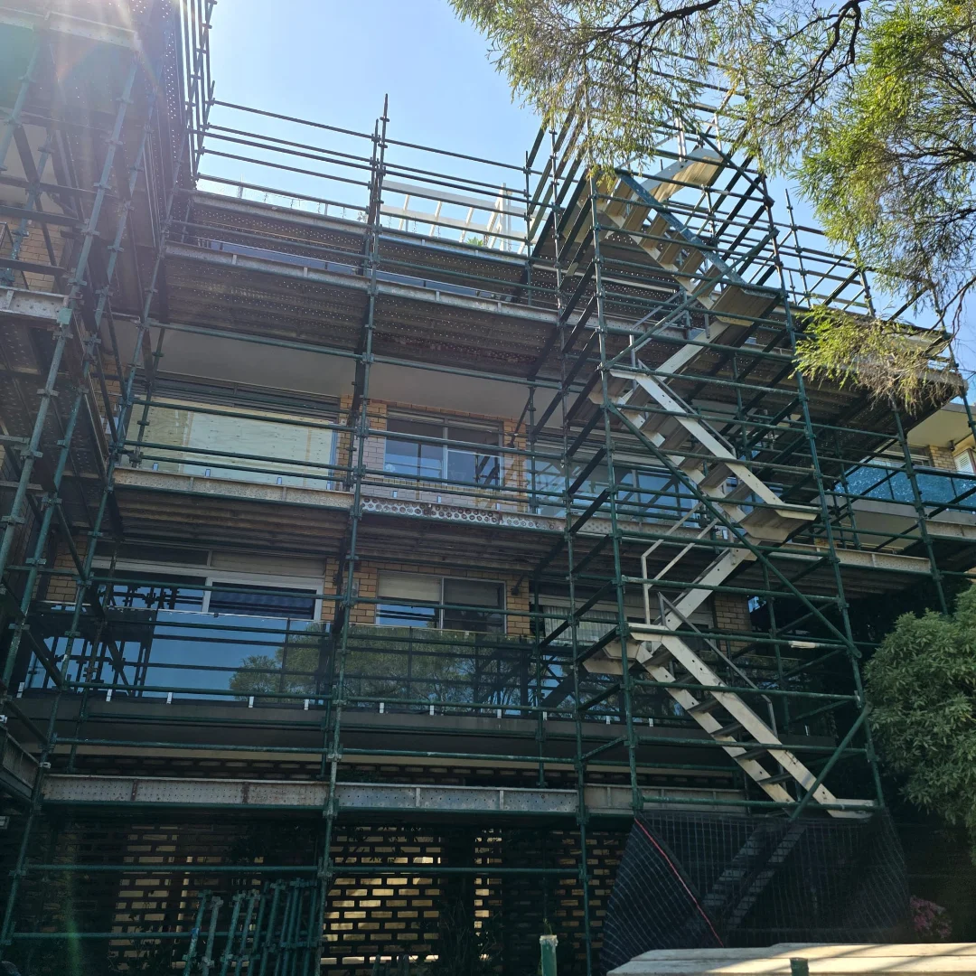 Mosman, NSW — Shrink Wrap Encapsulation — Rain doesn't stop the job unless you let it. · Shrink wrap encapsulation & temporary roof system