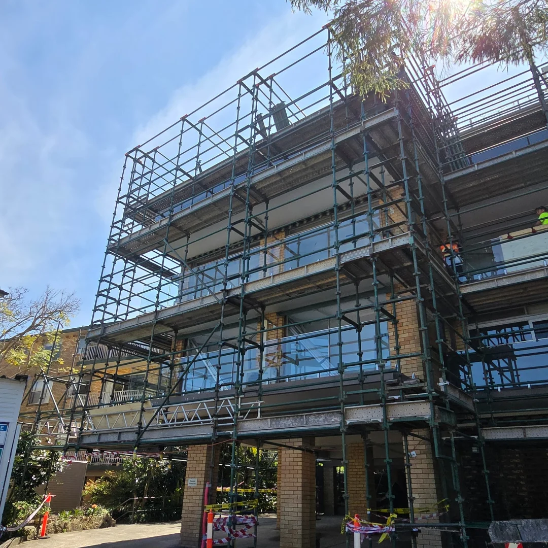 Mosman, NSW — Shrink Wrap Encapsulation — Rain doesn't stop the job unless you let it. · Shrink wrap encapsulation & temporary roof system