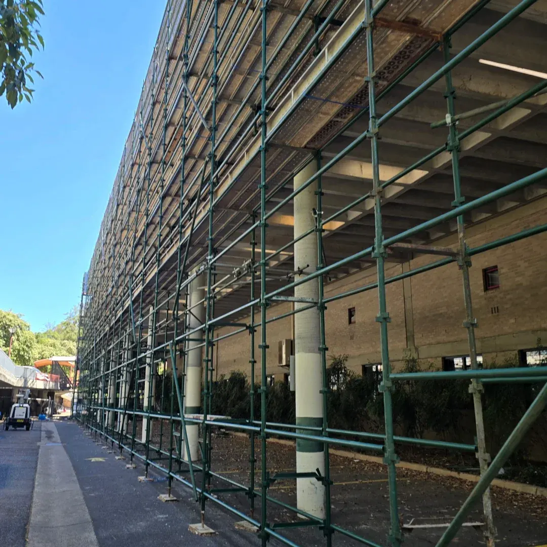 TAFE Ryde — "Engineered. Approved. Delivered." · Engineered scaffold package