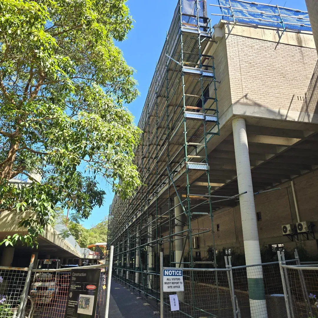 TAFE Ryde — "Engineered. Approved. Delivered." · Engineered scaffold package
