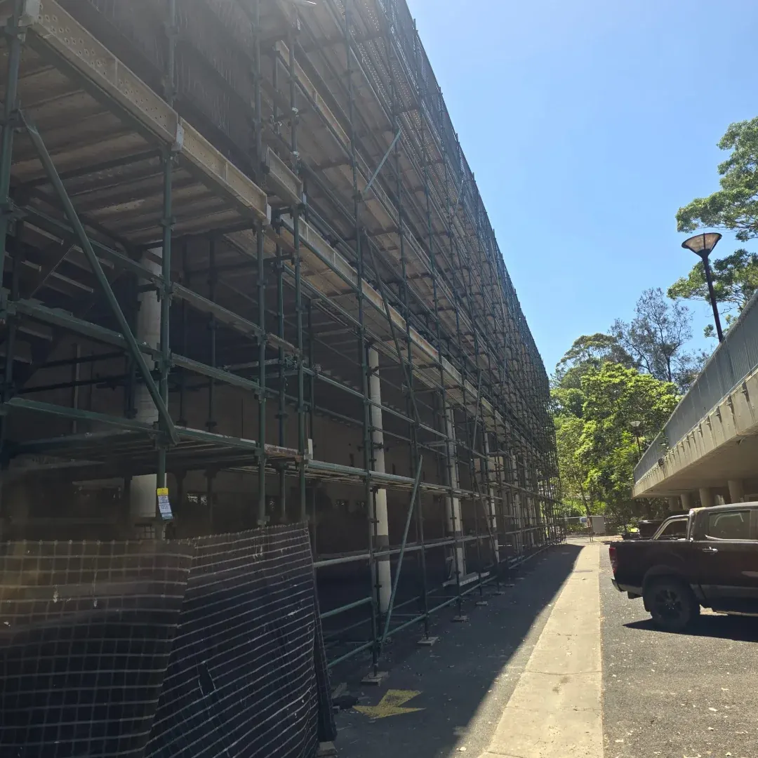 TAFE Ryde — "Engineered. Approved. Delivered." · Engineered scaffold package