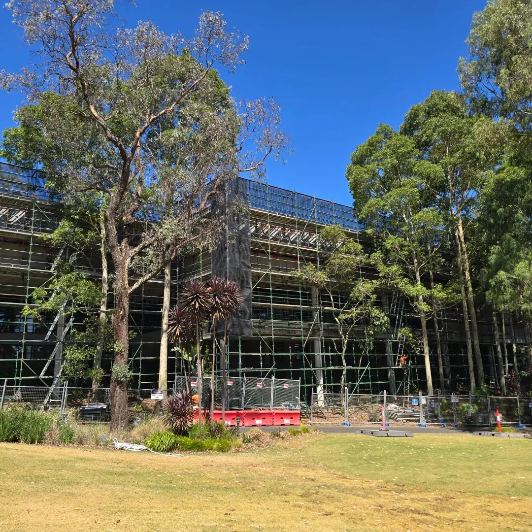 TAFE Ryde — "Engineered. Approved. Delivered." · Engineered scaffold package