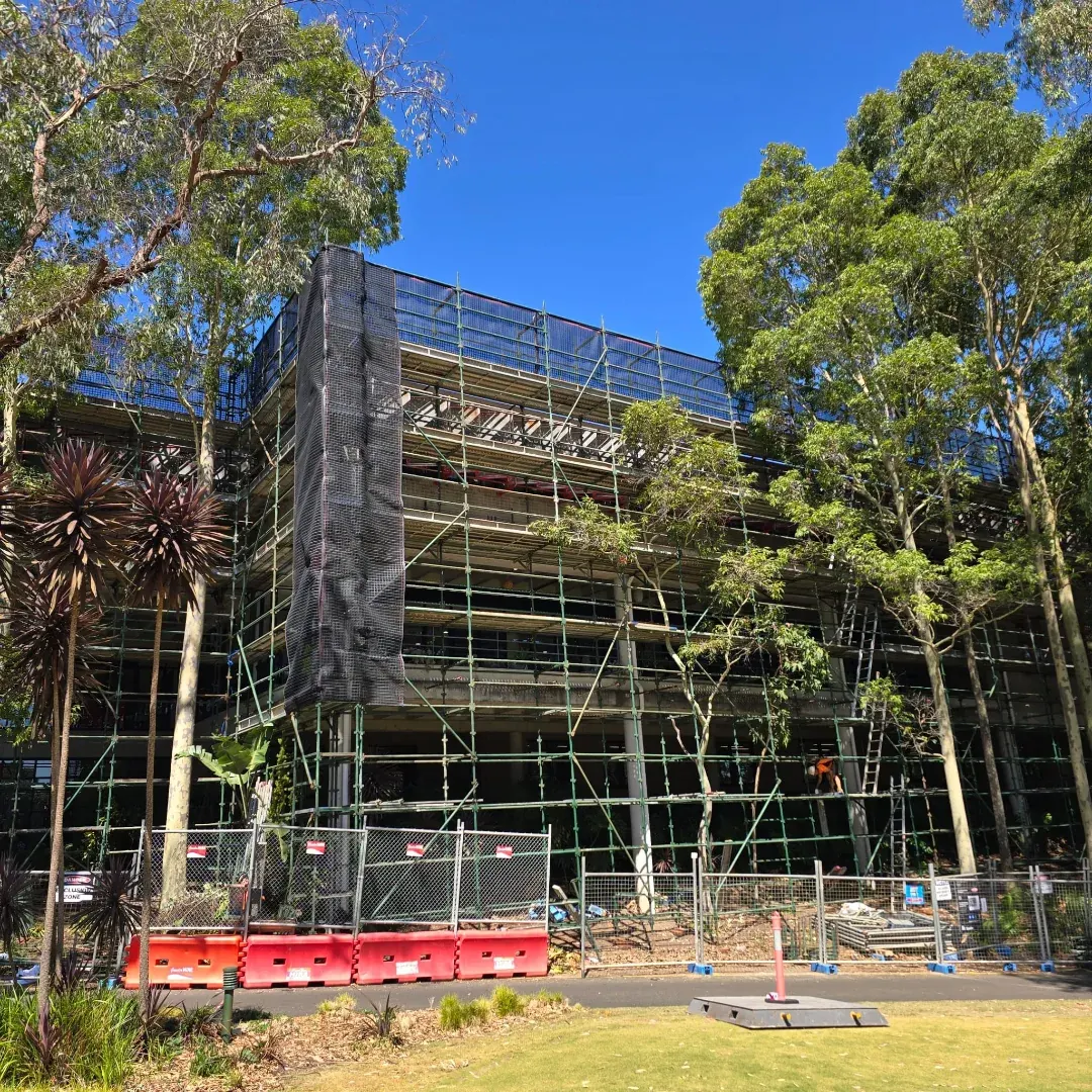 TAFE Ryde — "Engineered. Approved. Delivered." · Engineered scaffold package
