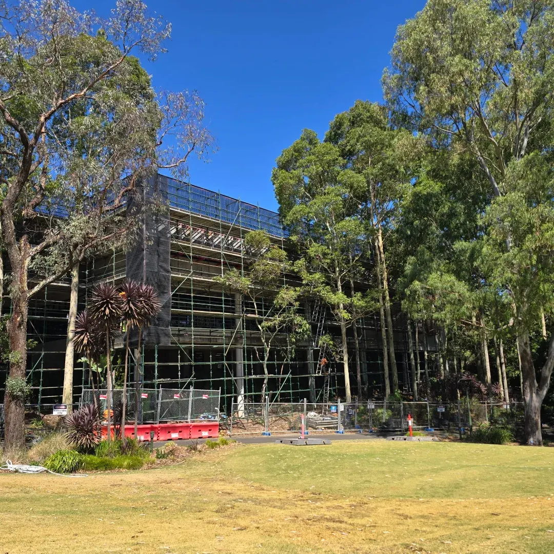 TAFE Ryde — "Engineered. Approved. Delivered." · Engineered scaffold package