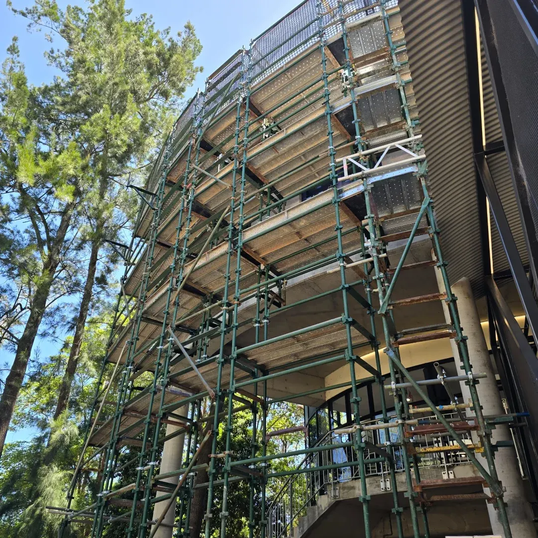 Scaffolding installed across a residential, commercial and industrial construction site