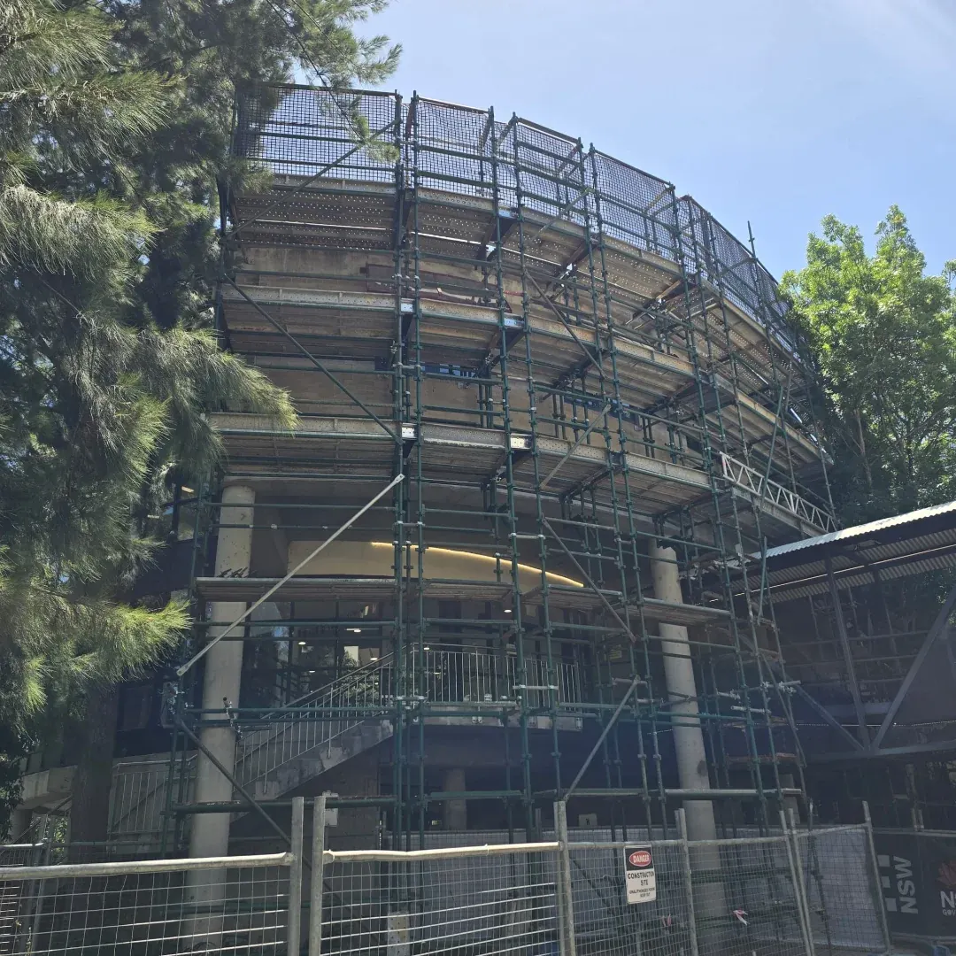 TAFE Ryde — "Engineered. Approved. Delivered." · Engineered scaffold package